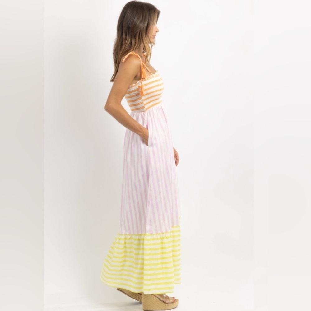 In February Striped Multicolor Maxi Dress - Picture 2 of 6
